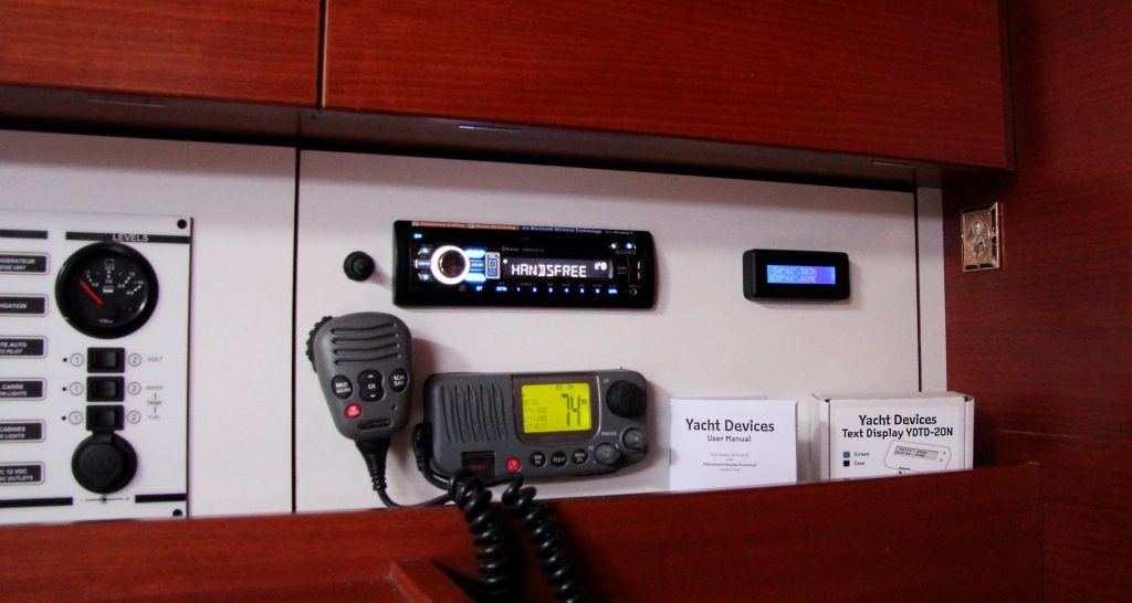 Yacht Devices Text Display Installed